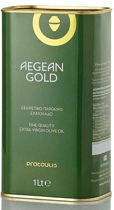 Greek extra virgin olive oil Aegean Gold - metal can 1L 