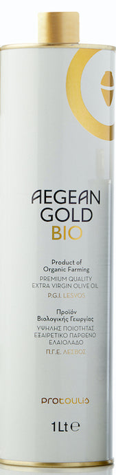 Organic extra virgin olive oil Aegean Gold Bio - metal can 1L 
